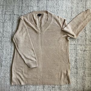 Talbots, linen v neck sweater